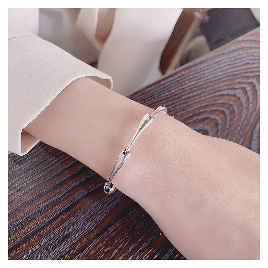 925 Silver and Rhodium Plating Smooth Bracelet