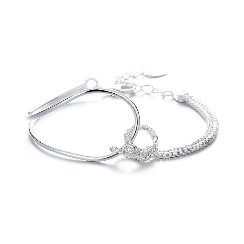 Rhodium Plating Smooth Bracelet