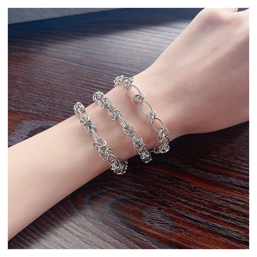 925 Silver and Platinum Plating Smooth Bracelet