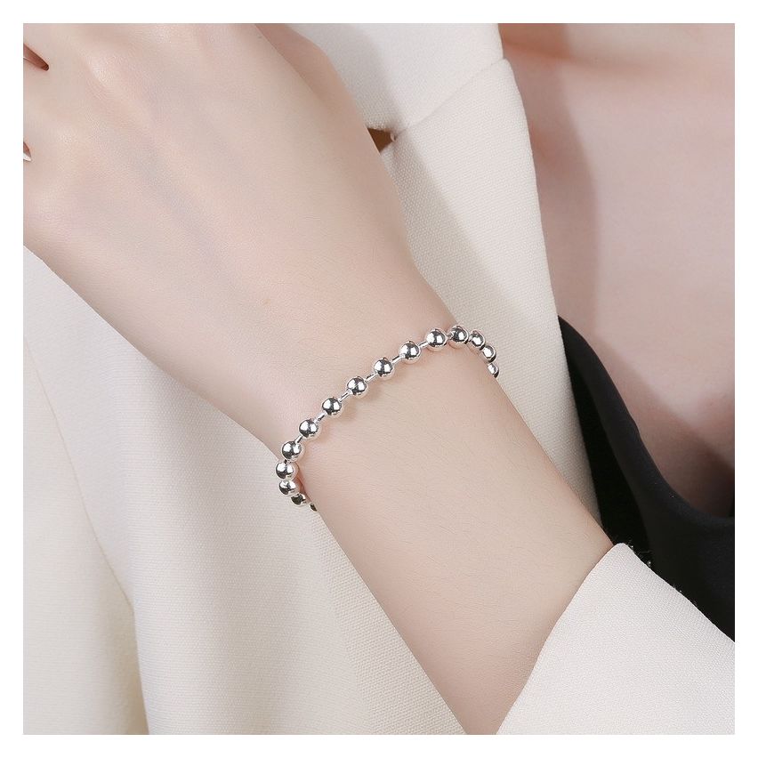 925 Silver and Rhodium Plating Smooth Bracelet