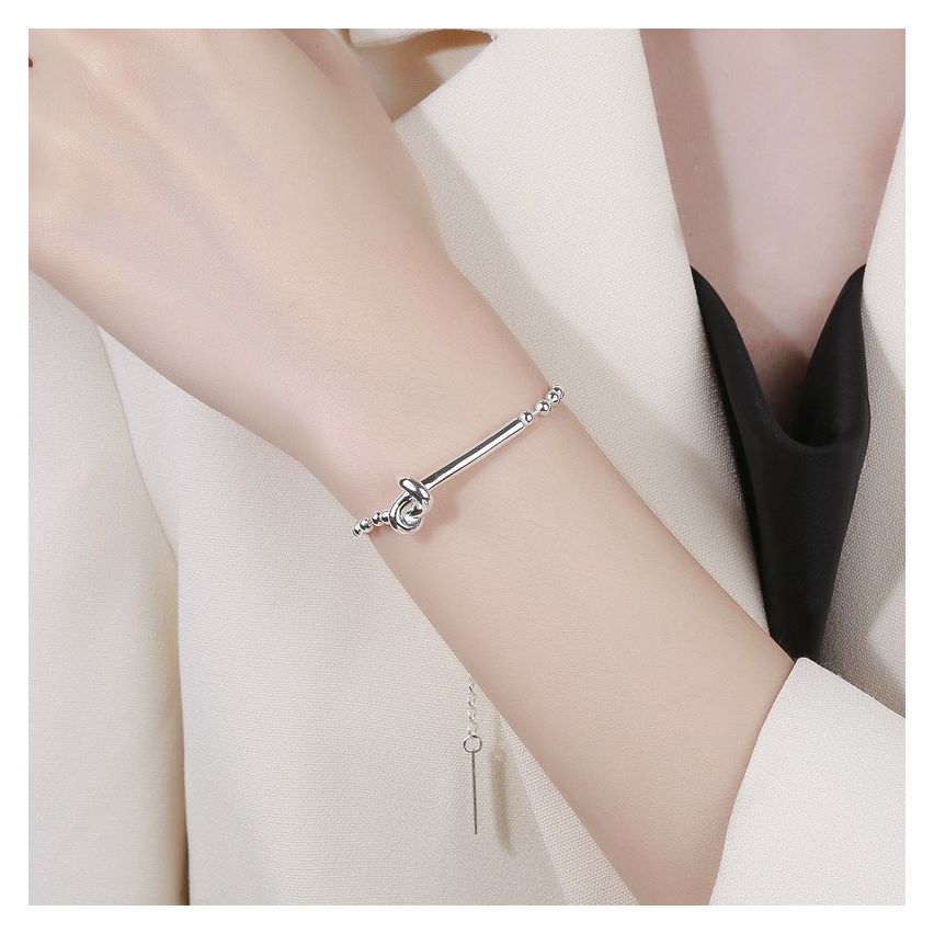 925 Silver and Rhodium Plating Geometric Bracelet