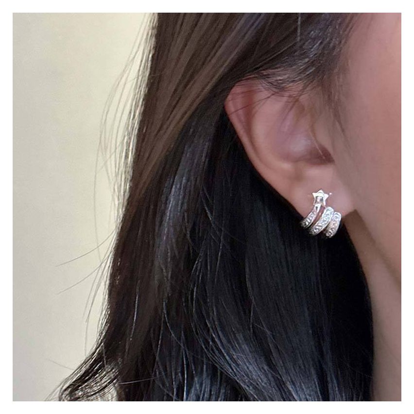 925 Silver Geometric Earrings