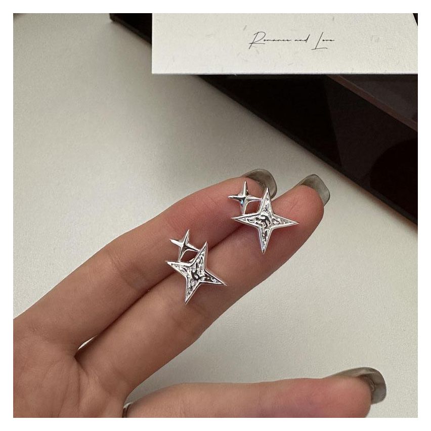 925 Silver and Platinum Plating Stud Earrings