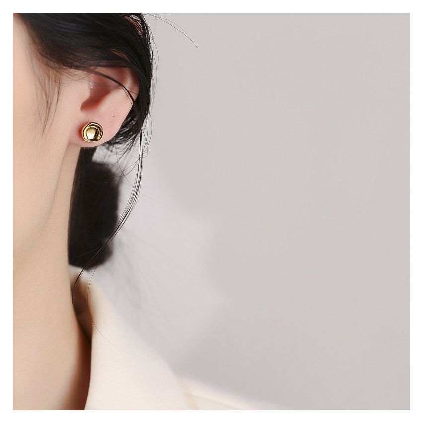 925 Silver and Gold Plating Stud Earrings