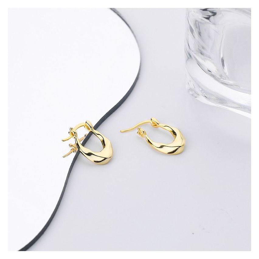 925 Silver and Gold Plating Hoop Earrings