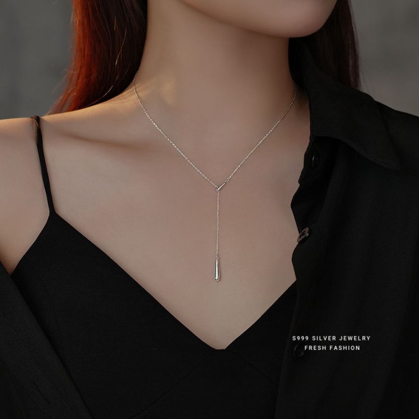 925 Silver Long Pendant