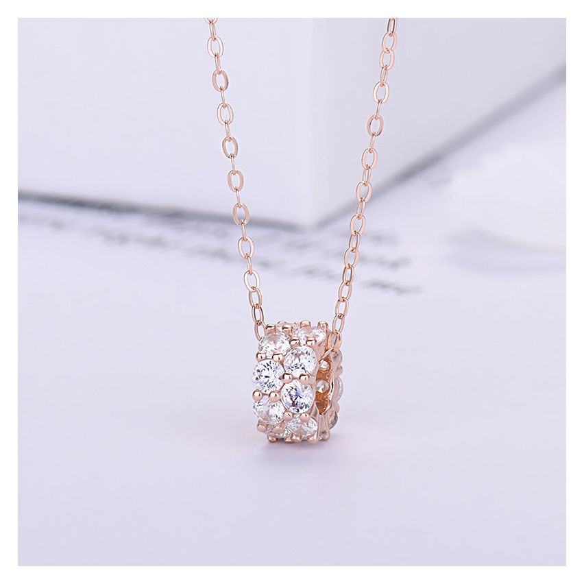 Rose gold Plating 925 Silver and Rose gold Plating Zircon Minimalist Pendant