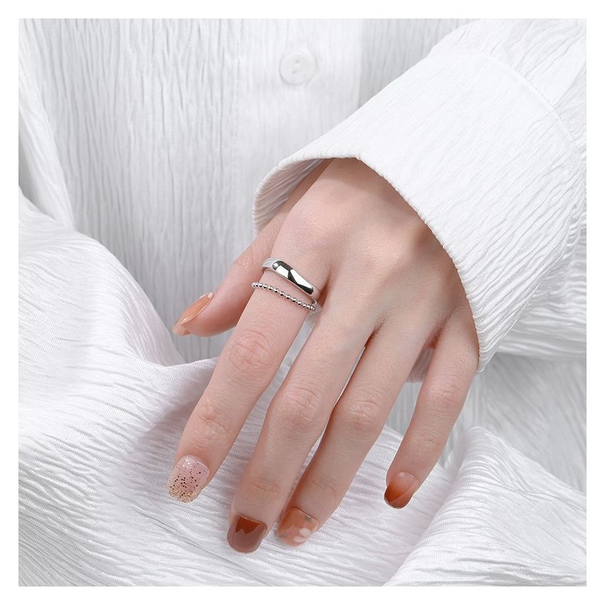 925 Silver and Rhodium Plating Smooth Ring