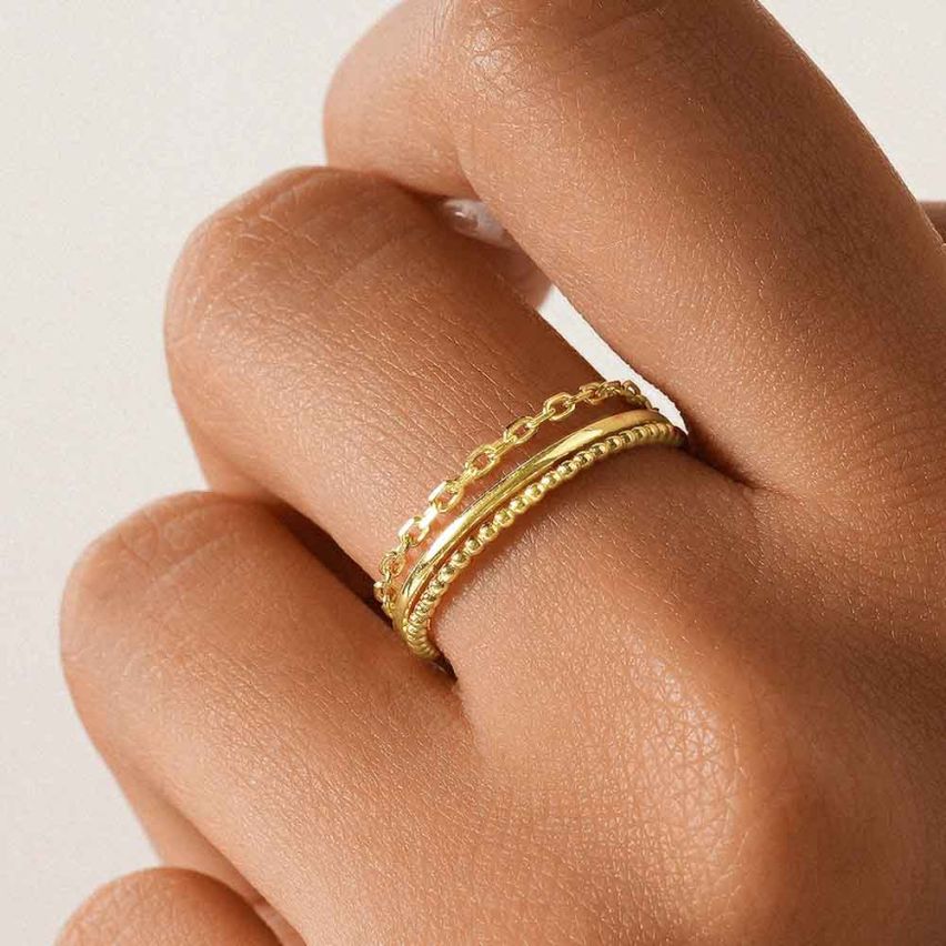 Gold Plating 925 Silver Minimalist Ring